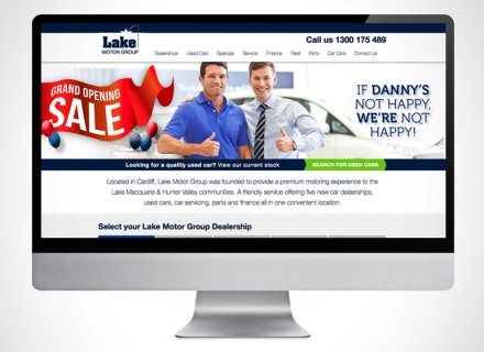Lake Motor Group website design