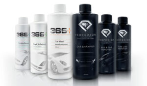 Pack shots of premium car care packaging design for A.P.Eagers