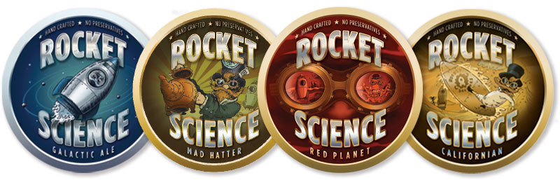 brand design for rocket science craft beer